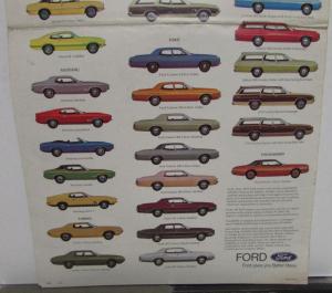 1972 Ford T Bird Mustang Torino Pinto Maverick Full Line XL Sales Brochure