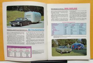 1966 Ford Car Truck RV Brochure Pickup TBird Bronco Wagon Van F 100 250 350 Orig