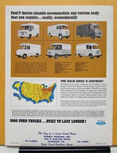 1966 Ford Parcel Delivery Truck P 100 350 400 500 3500 4000 5000 Sales Brochure