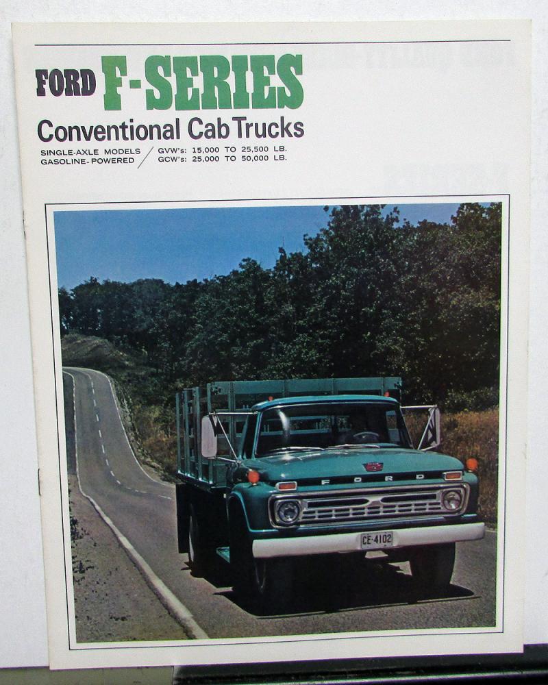 1966 Ford F Series Conventional Cab Trucks 500 600 700 750 Sales Brochure Orig
