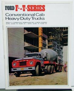 1966 Ford F 800 - 1000 D & T 700 - 8000 Conv Cab HD Truck Sales Brochure Orig