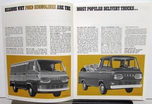 1966 Ford Econoline Van Supervan Pickup Truck Sales Brochure Original Revised
