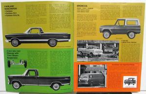 1967 Ford Truck Full Line Pickup Van Bronco Ranchero Sales Brochure Mailer Orig