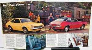 1972 Ford Pinto Sedan Runabout Wagon XL Sales Brochure Color Original