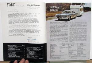 1967 Ford Car Truck RV Pickup TBird Van Mustang Ranchero Bronco Brochure Orig