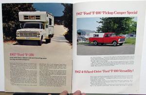 1967 Ford Car Truck RV Pickup TBird Van Mustang Ranchero Bronco Brochure Orig
