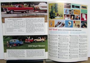 1967 Ford Car Truck RV Pickup TBird Van Mustang Ranchero Bronco Brochure Orig