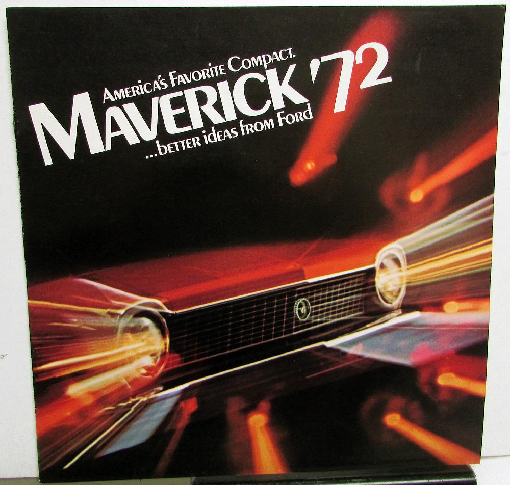 1972 Ford Maverick 2 & 4 Door Sedan & Grabber XL Color Sales Brochure Original