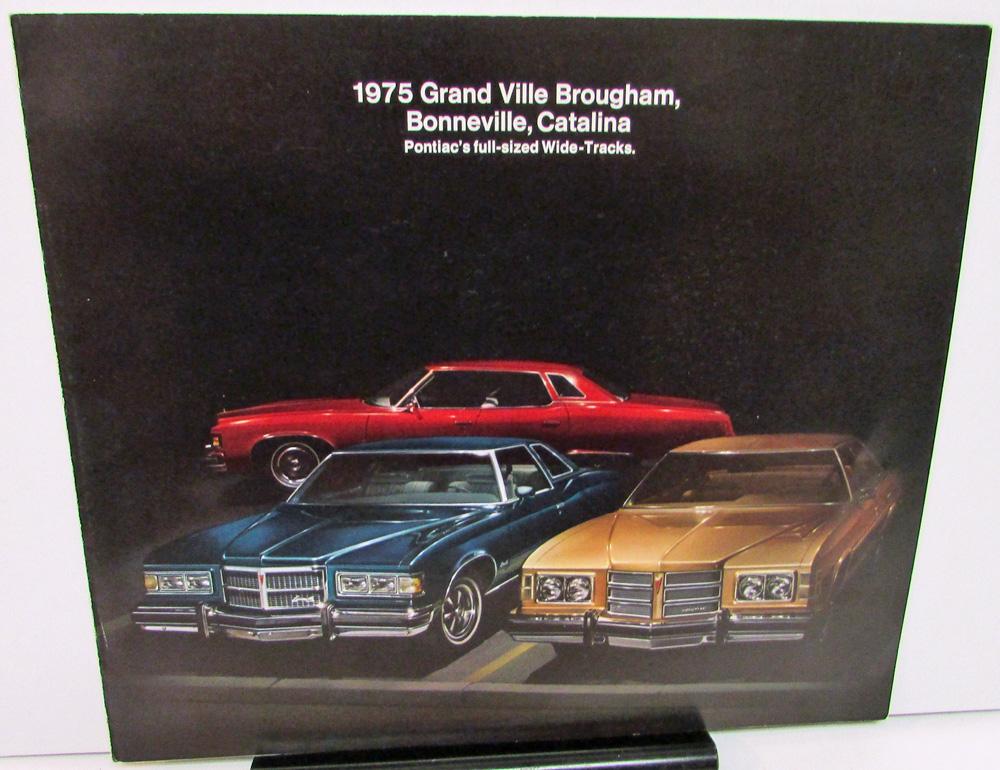 1975 Pontiac Dealer Sales Brochure Grand Ville Brougham Bonneville Catalina GM