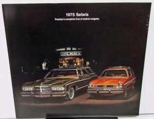 1975 Pontiac Dealer Sales Brochure Safari Wagons Grand Catalina LeMans Astre