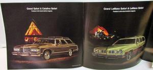 1975 Pontiac Dealer Sales Brochure Safari Wagons Grand Catalina LeMans Astre