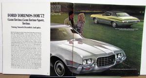 1972 Ford Torino Gran Sport Wagon & Squire XL Color Sales Brochure Original