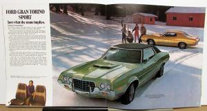 1972 Ford Torino Gran Sport Wagon & Squire XL Color Sales Brochure Original