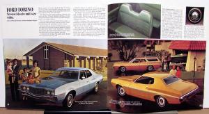 1972 Ford Torino Gran Sport Wagon & Squire XL Color Sales Brochure Original