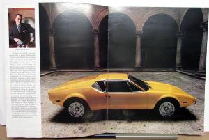 1972 Ford deTomaso Pantera Prestige Color Sales Brochure Original