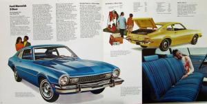 1973 Ford Maverick Grabber & Sedan Color Sales Brochure Original Over Sized