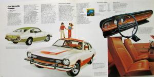 1973 Ford Maverick Grabber & Sedan Color Sales Brochure Original Over Sized