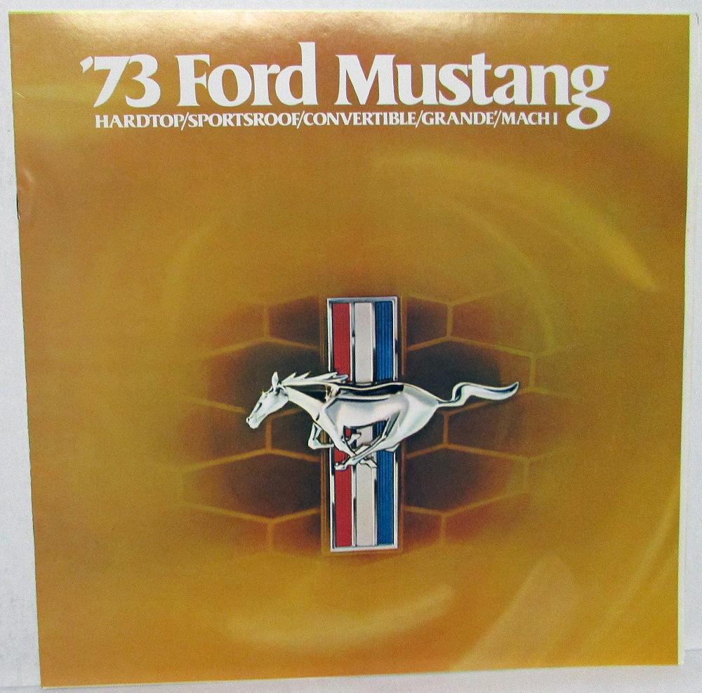 1973 Ford Mustang Mach 1 Grande Sportsroof Convertible Hardtop Sales Brochure XL