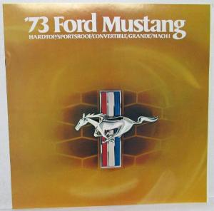 1973 Ford Mustang Mach 1 Grande Sportsroof Convertible Hardtop Sales Brochure XL