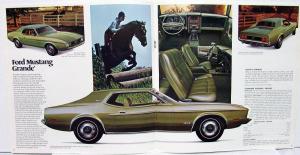 1973 Ford Mustang Mach 1 Grande Sportsroof Convertible Hardtop Sales Brochure XL