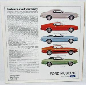 1973 Ford Mustang Mach 1 Grande Sportsroof Convertible Hardtop Sales Brochure XL