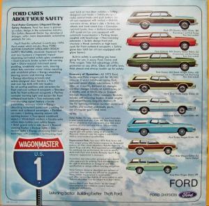 1973 Ford Torino Pinto Wagons & Recreational Vehicles Color Sales Brochure XL
