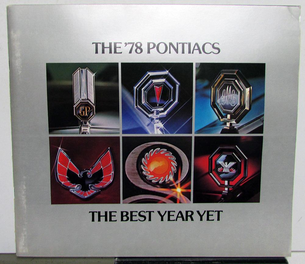 1978 Pontiac Dealer Sales Brochure Trans Am Grand Prix Firebird LeMans Sunbird