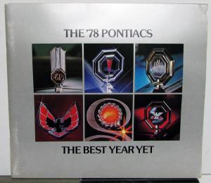 1978 Pontiac Dealer Sales Brochure Trans Am Grand Prix Firebird LeMans Sunbird