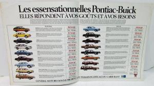 1980 Pontiac Buick Canadian Dealer Sales Brochure Full Line French Text Rare