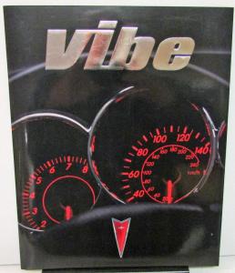 2001 Pontiac Vibe Press Kit Media Release New Model Announcement GT