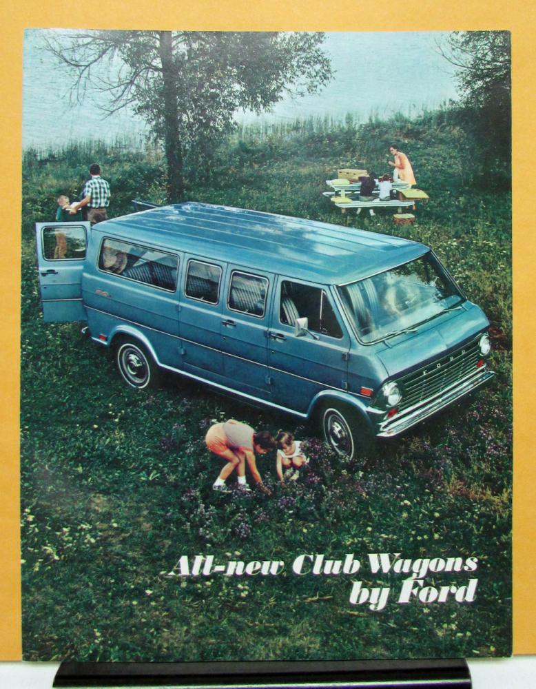 1968 Ford Club Wagon Custom Chateau Sales Folder Specifications Orig Dtd Dec 67