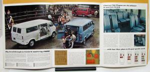 1968 Ford Club Wagon Custom Chateau Sales Folder Specifications Orig Dtd Dec 67