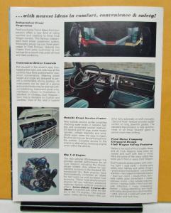 1968 Ford Club Wagon Custom Chateau Sales Folder Specifications Orig Dtd Dec 67