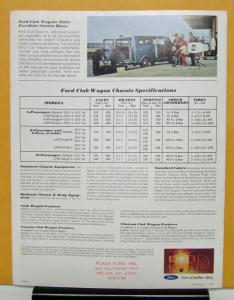1968 Ford Club Wagon Custom Chateau Sales Folder Specifications Orig Dtd Dec 67