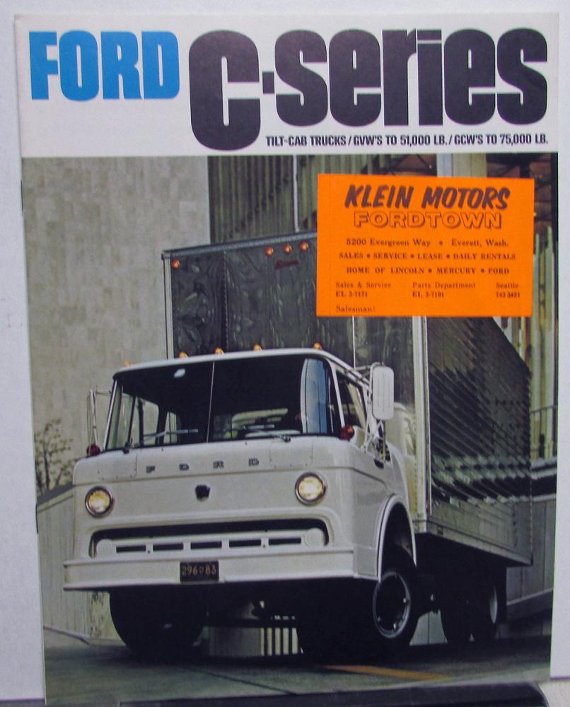 1968 Ford Tilt Cab Trucks C Series 550 to 6000 Single Tandem Axle Sales Brochure