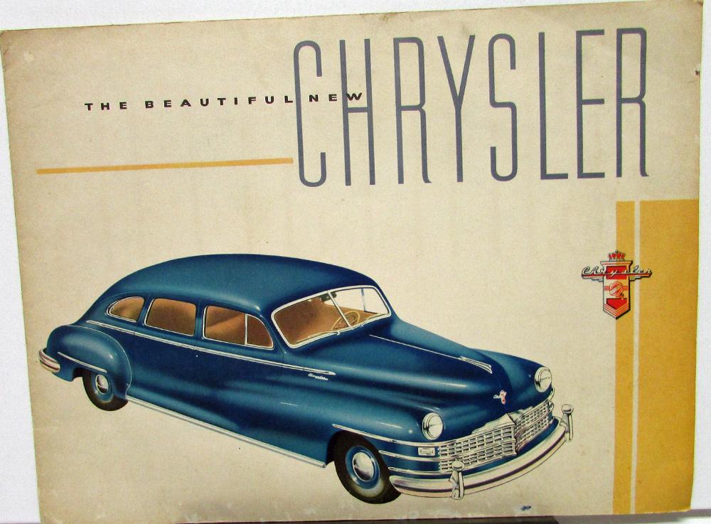 1946 Chrysler Royal & Windsor Canadian Dealer Sales Brochure Folder