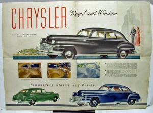 1946 Chrysler Royal & Windsor Canadian Dealer Sales Brochure Folder
