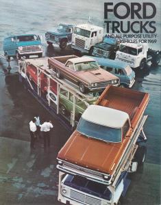 1969 Ford Truck Pickup Van Bronco Light Med Heavy Duty Full Line Sales Folder