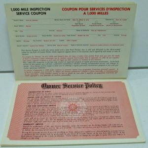 1962 Ford & Mercury Truck Canadian Owner Operators Manual Series 850-1100