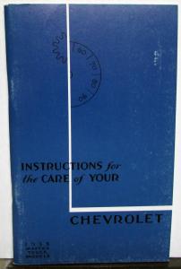 1935 Chevrolet Truck Master Series 1/2 & 11/2 Ton Models Owners Manual New Repro