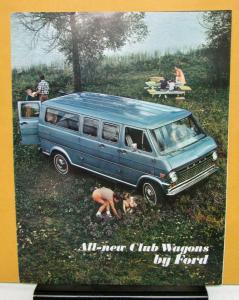 1968 Ford Club Wagon Custom Chateau Truck Sales Folder Specs Revised Dtd July 68