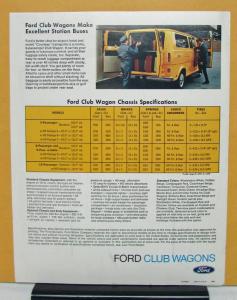 1969 Ford Club Custom Chateau Wagon Truck Sales Folder Original