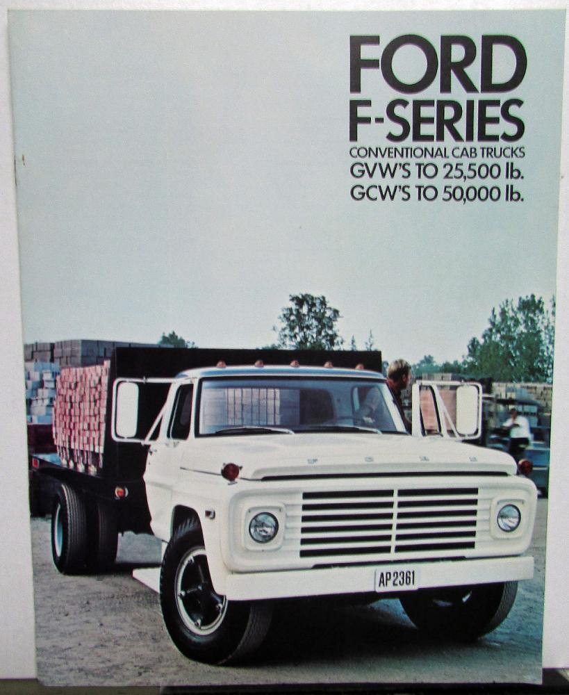 1969 Ford Conventional Cab Truck F 500 600 6000 700 7000 750 Sales Brochure Rev