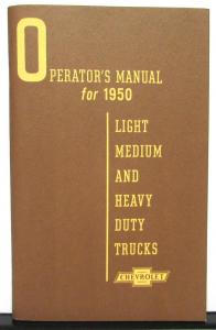 1950 Chevrolet Truck Owners Manual Operators New Repro Light Medium HD