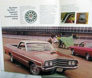 1969 Ford Ranchero 500 GT Truck Sales Folder & Specifications Original