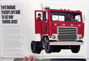 1969 Ford W & WT Series Diesel Linehaulers Truck Sales Brochure Original