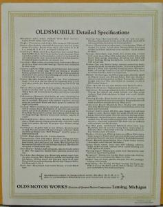 1925 Oldsmobile Six Mechanical Features Sales Folder Original Chassis Specs