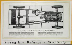 1925 Oldsmobile Six Mechanical Features Sales Folder Original Chassis Specs