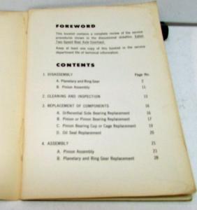 1956 Chevrolet Truck Eaton 2-Speed Rear Axle Overhaul Manual Original Service