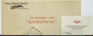 1920 21 22 23 24 25 26 Oldsmobile Business Card Ordering Letter Env Sample Orig